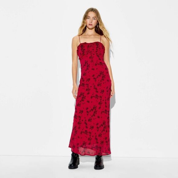 Wild Fable Dresses & Skirts - Open Box - Wild Fable - Women's Maxi Empire Waist Dress - Wild Fable Red F Red